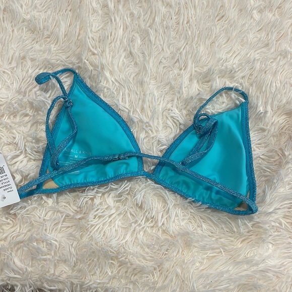 Kendall & Kylie size medium brand new sparkly blue bikini top - Picture 4 of 5
